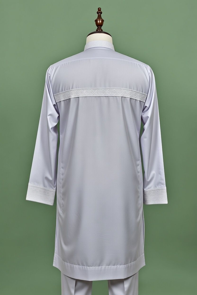 Premium White Senator Suit (Kaftan Style Two-Piece) - Image 3